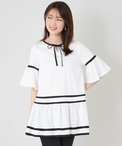 バイカラーカットソー チュニック