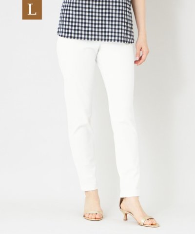 【L】トリコットストレッチスムース フィットパンツ