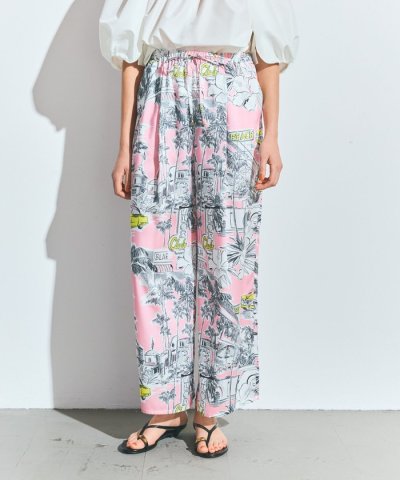 リゾートプリントイージーパンツ