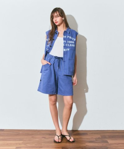 ヘリンボーンツイルハーフパンツ