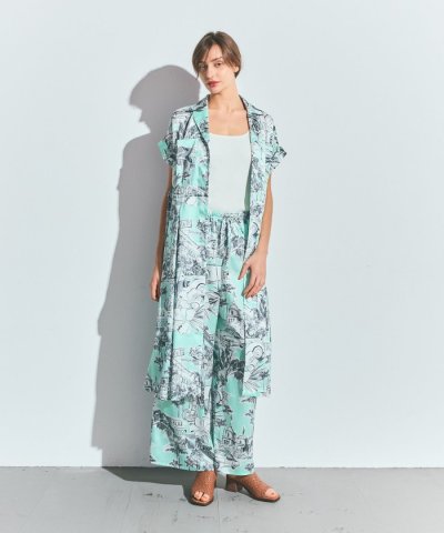 リゾートプリントツイルドレス