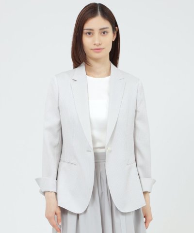 【予約販売】【ウォッシャブル/UV対策/防しわ性】フロータブルツイル　ジャケット