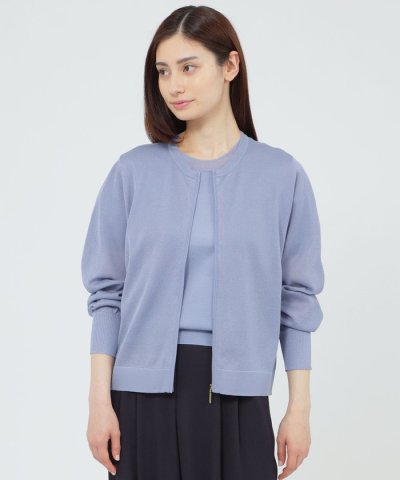 【WEB・一部店舗限定】【ウォッシャブル】シアーニット　カーディガン