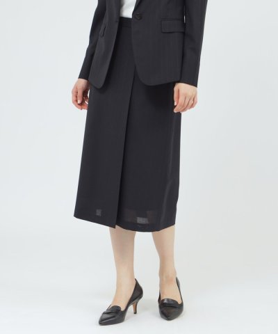 【ウォッシャブル】ブリーザブルストライプ　スカート