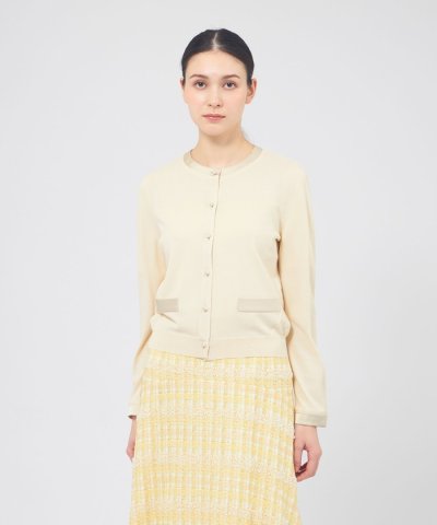 サテンコンビニット カーディガン