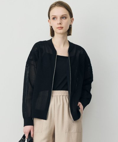 メッシュレースブルゾン