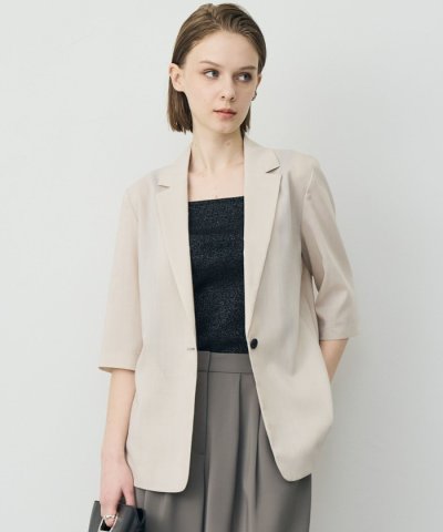 Peラミーシアータフタ 半袖ジャケット