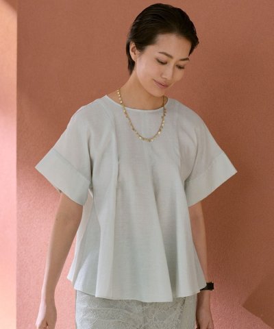 【カタログ掲載】ブライトシアーシャンブレー ブラウス