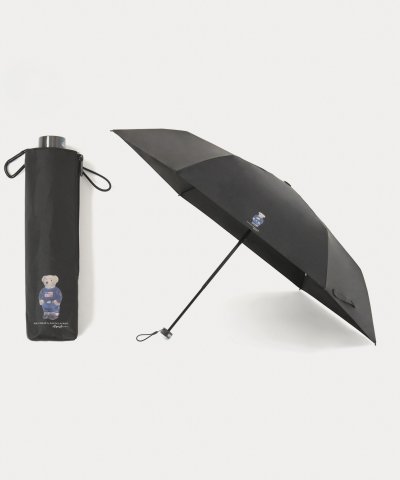 【WEB限定 カラビナ付】晴雨兼用折りたたみ日傘 楽折ミニ ポロベア 遮光率10