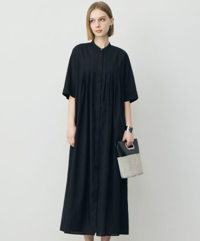 リネンスラブローン シャツワンピース