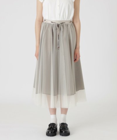 グラデーションチュールスカート
