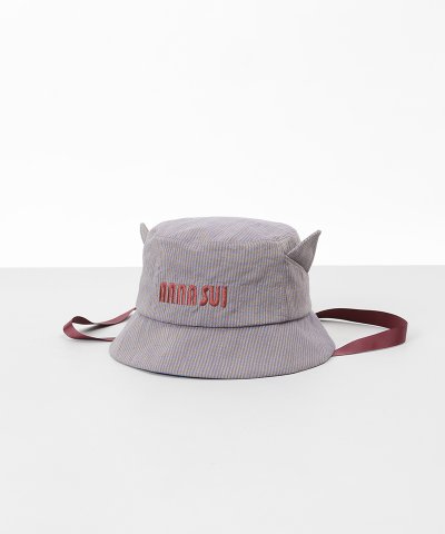 アナスイ ANNA SUI 【 ANNA SUI 】ネコ耳ロゴ刺しゅうバケットハ