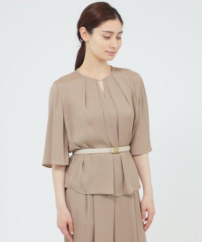 【WEB・一部店舗限定】【ウォッシャブル/防しわ性】バックサテンジョーゼット　ブ