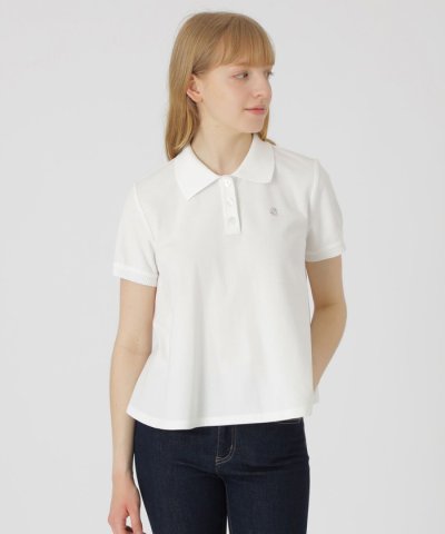 【店舗限定】バイカラーフレアポロ