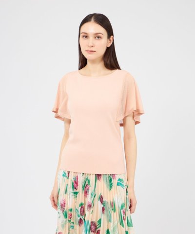 メッシュレイヤードニット 2WAYプルオーバー