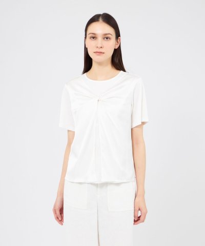 サテンコンビジャージー デザインカットソー