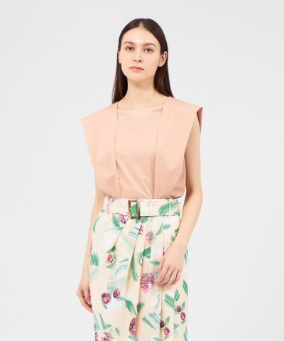 プレーティングジャージー　スクエアネックカットソー