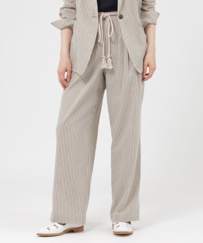 【ウォッシャブル】カールマイヤーストライプ　パンツ