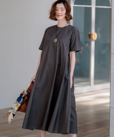 MANTECOブライトワッシャー フレアワンピース