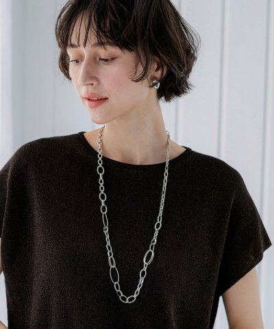 ミックスリング チェーン ネックレス