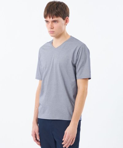 VネックTシャツ 36Gノードシールドハニカム