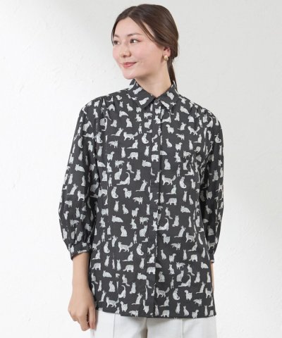 【LIBERTY】Meow タナローンチュニックブラウス