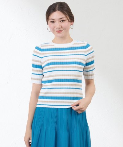 マルチボーダー ニットT