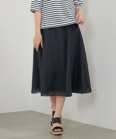 セルメタルオーガンジー フレアスカート