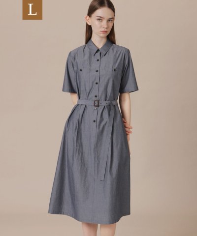 【L】ハイカウントエンザイムシャツワンピース