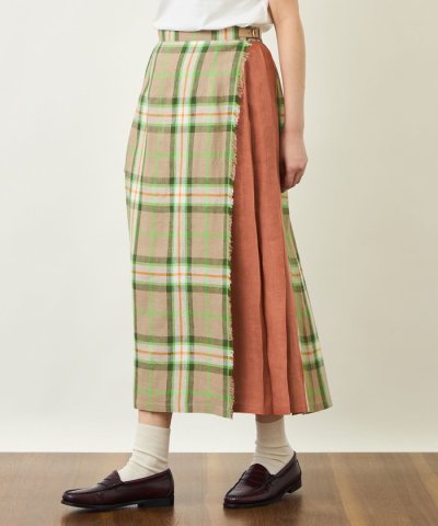 GREY LABEL O'NEIL OF DUBLIN リネンキルトスカート