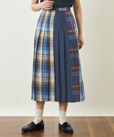 GREY LABEL O'NEIL OF DUBLIN リネンプリーツスカート