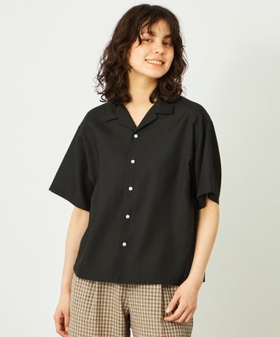 GREY LABEL リネンミックスオープンカラーシャツ