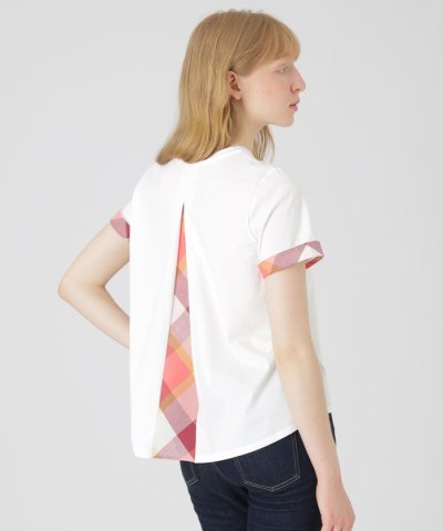 【一部店舗限定】バックチェック切り替えTシャツ