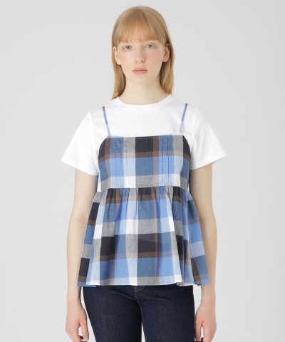 【一部店舗限定】クレストブリッジチェックキャミコンビ