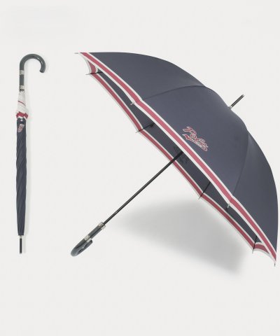 雨傘 長傘 ボーダー ロゴ ワンポイント