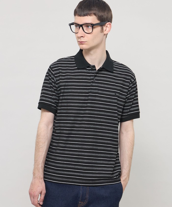 ロゴジャカードボーダーポロシャツ(508796428)｜HANKYU MEN'S / 阪急メンズ
