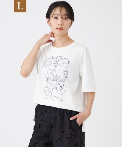 【L】【EDDITION掲載】【接触冷感・ウォッシャブル】ギャザリングアニマルエ