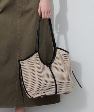 メッシュコンビ ポーチ付き トートバッグ