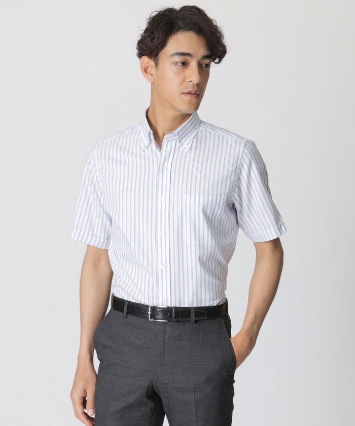WEB・一部店舗限定】ロイヤルOX ストライプ 半袖BDシャツ(508801589
