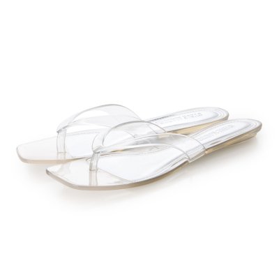 スティーブ マデン STEVE MADDEN クリアフラットトングサンダル