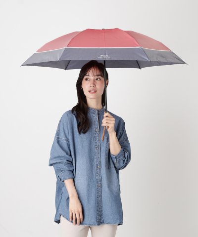 折りたたみ雨傘 バイカラー ロゴ ワンポイント