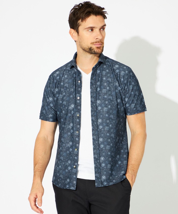 フラワープリントメッシュシャツ(508806285)｜HANKYU MEN'S / 阪急メンズ