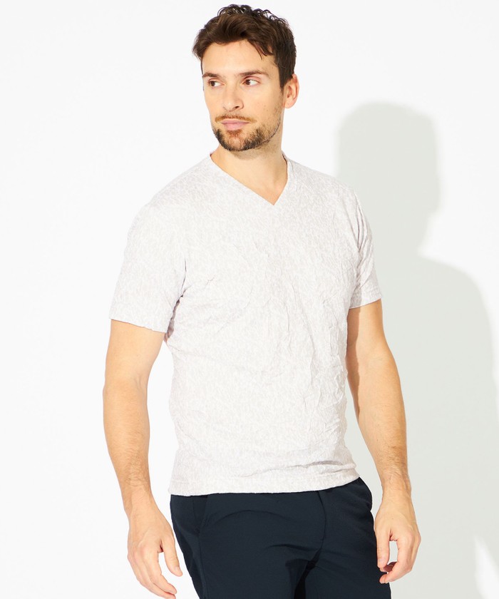 フラワージャカードワッシャーカットソー(508806288)｜HANKYU MEN'S