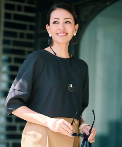 【カタログ掲載・人気素材・NEWデザイン】ラスティックメッシュラグランスリーブ