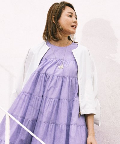 【SHIHOさん着用】ファンクショナルブロード ノーカラーブルゾン