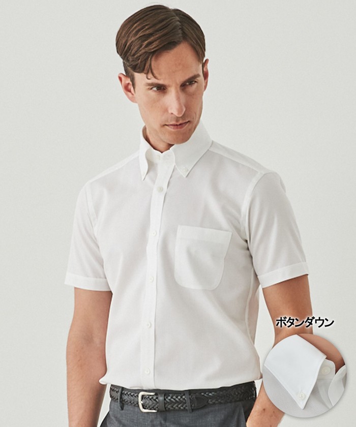 春夏向け【形態安定】SUMMERPREMIUMPLEATS_ボタンダウンカラー