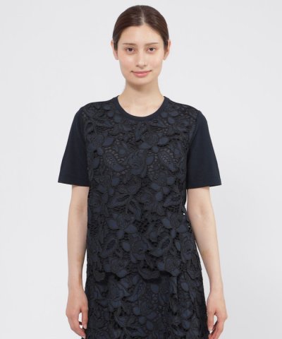 【ウォッシャブル】カット刺繍レース　プルオーバー