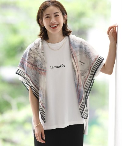 la maree オーバーサイズ ロゴ Tシャツ