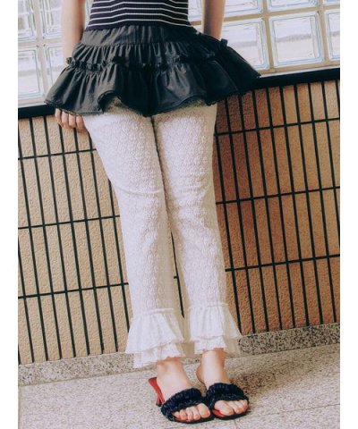 ヘムフリルカットパンツ