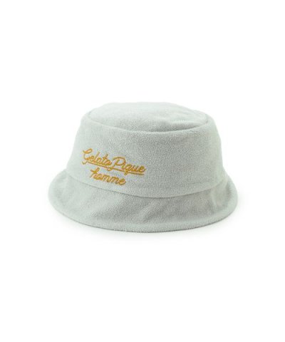 【HOMME】【接触冷感】【UVカット】パイルワンポイントロゴ刺繍ハット